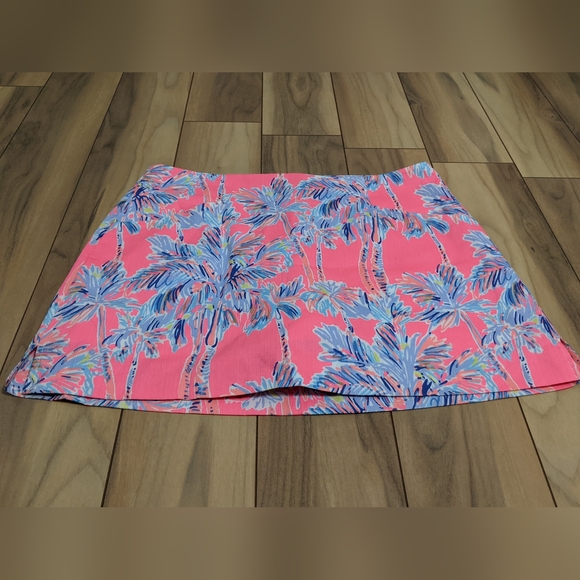 EUC! Lilly Pulitzer January Skort Flamingo Pink Nice Stems Size 2 - Picture 2 of 14
